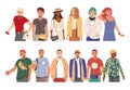 Group of Fashion People Characters. Royalty Free Stock Photo