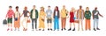 Group of Fashion People Characters. Royalty Free Stock Photo