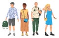 Group of Fashion People Characters. Royalty Free Stock Photo