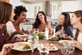Group Of Female Friends Enjoying Dinner Party At Home Royalty Free Stock Photo