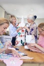 Group Of Female Friends Meeting At Sewing Circle Royalty Free Stock Photo