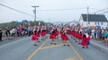 Group of female heritage dancers at Acadien Festival Royalty Free Stock Photo