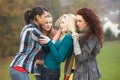 Group Of Female Teenagers Bullying Girl Royalty Free Stock Photo