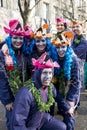 Group with fish costumes on Carnival in Dusseldorf Royalty Free Stock Photo
