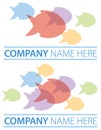 Group Fish Logo Royalty Free Stock Photo