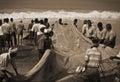 Fishermen with a shawl in Kerala