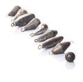 Group Of Fishing Sinker Or Knoch I Royalty Free Stock Photo