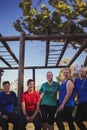 Group of fit women standing together in the boot camp Royalty Free Stock Photo