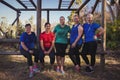 Group of fit women standing together in the boot camp Royalty Free Stock Photo