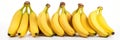 A Group Of Five Bananas Sitting Next To Each Other Royalty Free Stock Photo