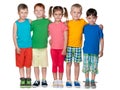 Group of five fashion children Royalty Free Stock Photo