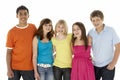 Group Of Five Young Children In Studio Royalty Free Stock Photo