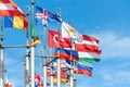 Group of flags of European countries Royalty Free Stock Photo