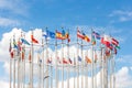 Group of flags of European countries Royalty Free Stock Photo