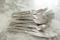 A group of flatware