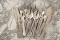 A group of flatware