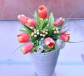 A group of flower in the vase that can be used for commercial purposes and mock up designs Royalty Free Stock Photo