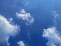 Group of Fluffy Clouds on Blue Sky