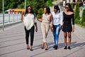 Group of four african american girls Royalty Free Stock Photo