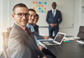 Group of four people in conference meeting Royalty Free Stock Photo