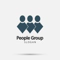 Group four people logo,Teamwork icon.vector illustrator