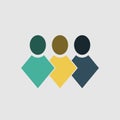 Group four people logo,Teamwork icon.vector illustrator