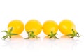 Yellow pear tomato isolated on white Royalty Free Stock Photo