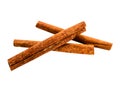 Group fragrant cinnamon sticks isolated on white background Royalty Free Stock Photo