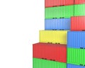 Group of freight containers, with blanks space Royalty Free Stock Photo