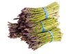 Group of fresh asparagus bundles Royalty Free Stock Photo