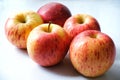 Group of fresh Gala apples with white background Royalty Free Stock Photo