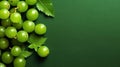 Group of Fresh Green Gooseberry Fruits On Green Background with Copy Space Selective Focus Royalty Free Stock Photo