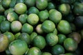 Group of fresh green limes background Royalty Free Stock Photo