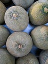 A group of fresh melon in supermarket Royalty Free Stock Photo