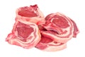 Group of fresh raw lamb chops Royalty Free Stock Photo