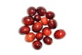 Group of fresh red cranberries isolated on a white background with a clipping path Royalty Free Stock Photo