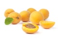 Group fresh ripe apricot Royalty Free Stock Photo