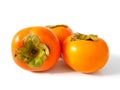Group of fresh ripe persimmons Royalty Free Stock Photo