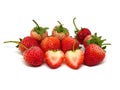 Group of strawberries isolated