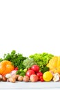 Group of fresh vegetables and fruits. Royalty Free Stock Photo