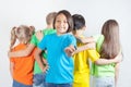 Group of friendly childrens like a team together Royalty Free Stock Photo