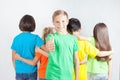 Group of friendly childrens like a team together Royalty Free Stock Photo