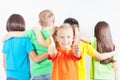 Group of friendly childrens like a team together Royalty Free Stock Photo