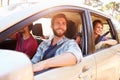 Group Of Friends In Car On Road Trip Together Royalty Free Stock Photo