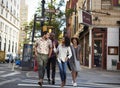 Group Of Friends Crossing Urban Street In New York City Royalty Free Stock Photo