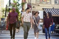 Group Of Friends Crossing Urban Street In New York City Royalty Free Stock Photo