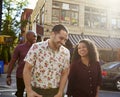 Group Of Friends Crossing Urban Street In New York City Royalty Free Stock Photo