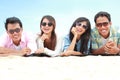 Group Of Friends Enjoying Beach Holiday Royalty Free Stock Photo