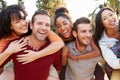 Group Of Friends Having Fun Together Outdoors Royalty Free Stock Photo