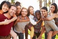 Group Of Friends Having Fun Together Outdoors Royalty Free Stock Photo